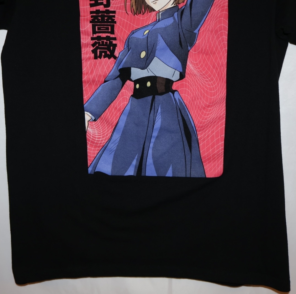 Crunchyroll Jujutsu Kaisen Nobara Unisex Short Sleeve Black T-shirt. - Picture 3 of 5
